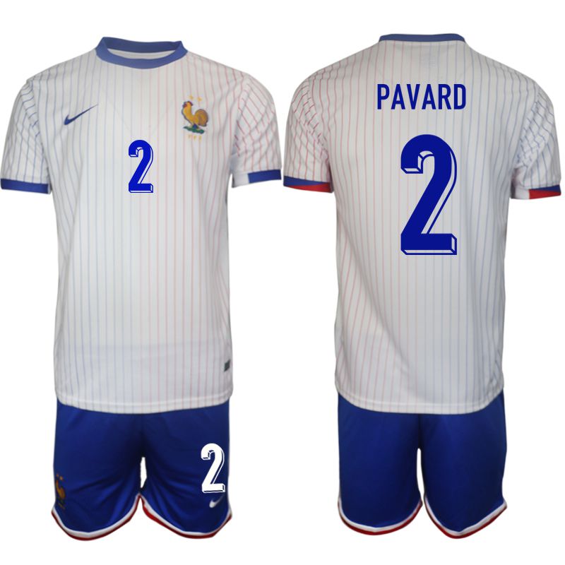 Men 2024-2025 Season France away White 2 Soccer Jersey